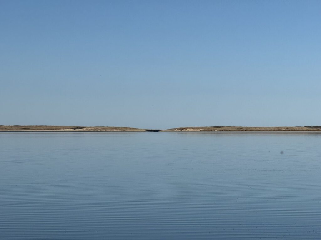 Still water and a gap in the dunes on Nantucket
